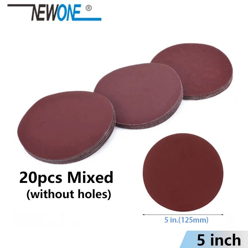 NEWONE 20 шт./компл. 125 мм 5 "/5 дюймов круглый Осциллирующий Инструмент шлифовальная