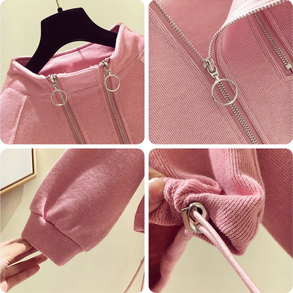 Women Stand-up Collar Solid Color Loose Pullover Drawstring Half Zip Tops Pullovers Girls Autumn Winter Basic
Women Stand-up Collar Solid Color Loose Pullover Drawstring Half Zip Tops Pullovers Girls Autumn Winter Basic