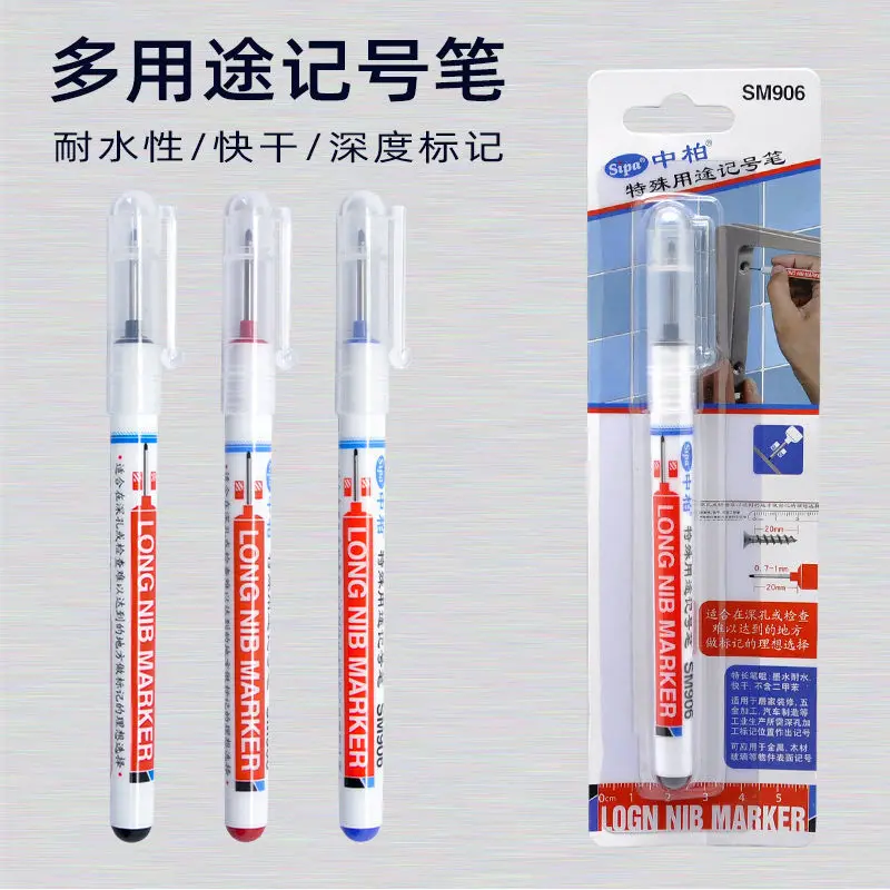 1pc 20mm Writing Carpenter Construction Deep Hole Home Decoration Water Resistant Quick Drying Marker Pen Multifunction Long Nib
1pc 20mm Writing Carpenter Construction Deep Hole Home Decoration Water Resistant Quick Drying Marker Pen Multifunction Long Nib