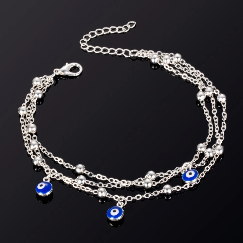 Bohemian Multi Layered Beads Ankle Bracelet for Women Leg Chain Blue Evil Eye Pendant Anklet Summer Beach Foot Jewelry
Bohemian Multi Layered Beads Ankle Bracelet for Women Leg Chain Blue Evil Eye Pendant Anklet Summer Beach Foot Jewelry
