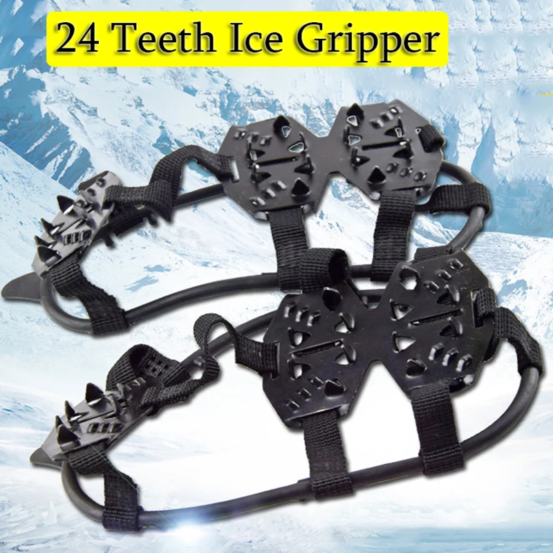 Outdoor Fashion 24 Teeth Ice Gripper For Shoes Women Men Non-slip Crampons Ice Gripper Spike Grips Cleats For Ice Snow Climbing
Outdoor Fashion 24 Teeth Ice Gripper For Shoes Women Men Non-slip Crampons Ice Gripper Spike Grips Cleats For Ice Snow Climbing