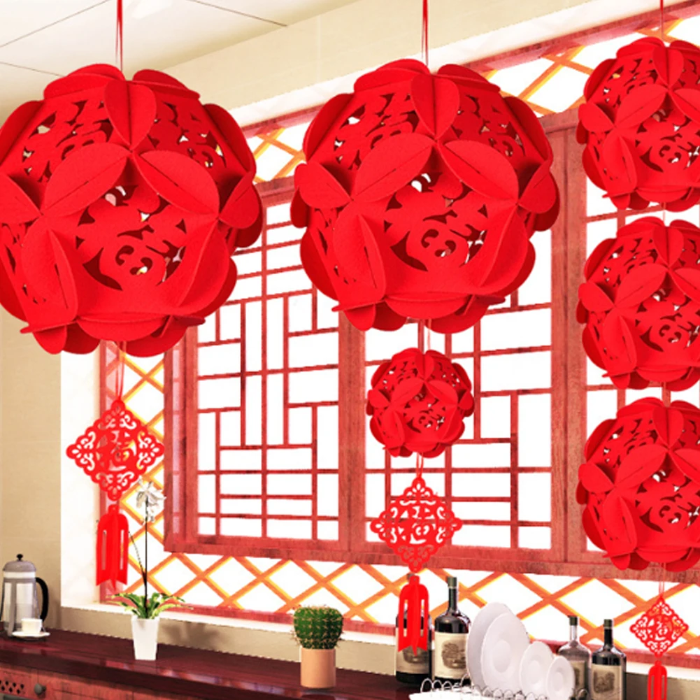 Red Flower 3D Puzzle Lantern Good Fortune & Luck Ornament DIY Felt Art Lucky Charm Decoration Chinese Fu Character Decoration
Red Flower 3D Puzzle Lantern Good Fortune & Luck Ornament DIY Felt Art Lucky Charm Decoration Chinese Fu Character Decoration