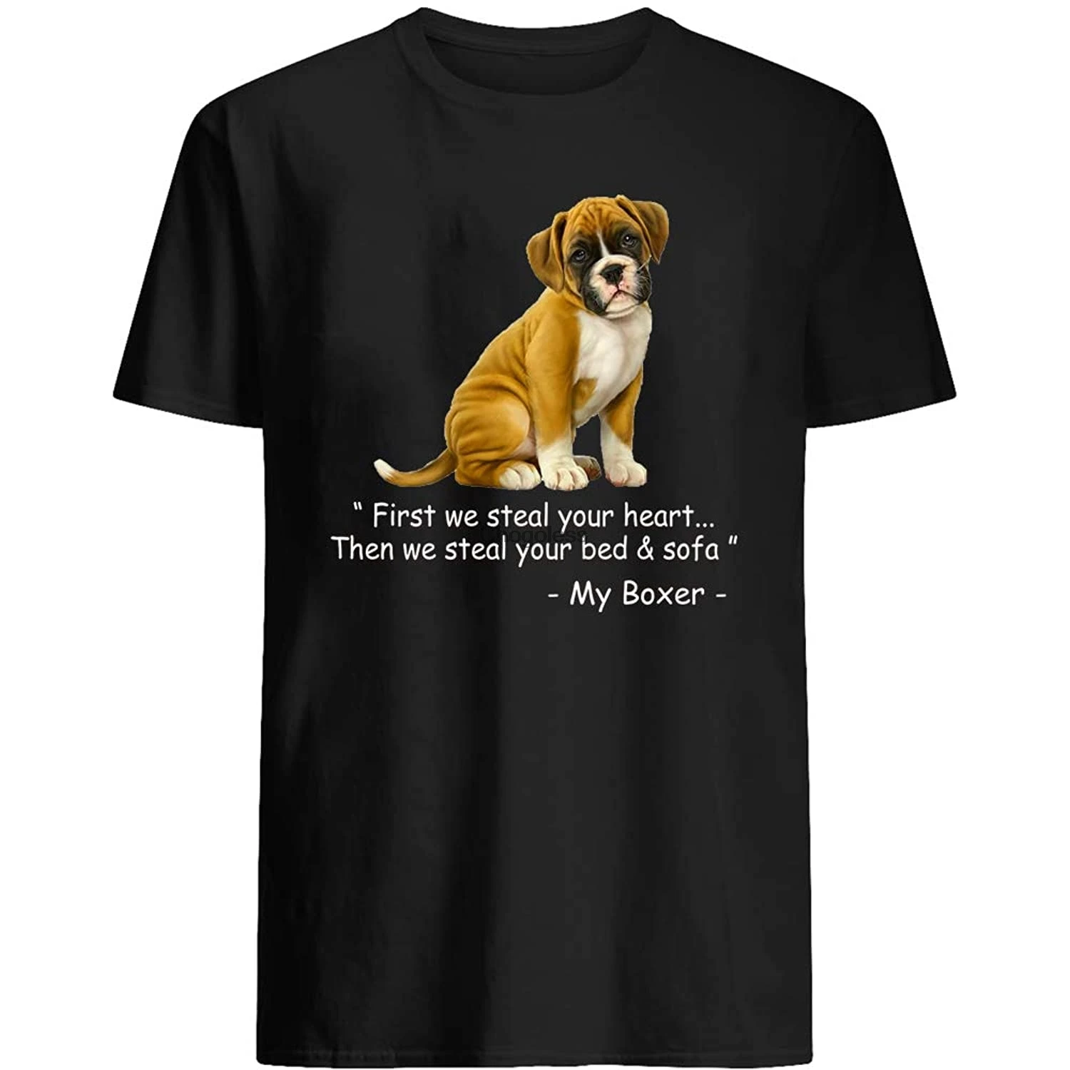 Boxers Dog - Steal Your Heart - Boxer Lovers Animal pet Puppy Breed Owner Short Sleeve Unisex T-Shirt
Boxers Dog - Steal Your Heart - Boxer Lovers Animal pet Puppy Breed Owner Short Sleeve Unisex T-Shirt