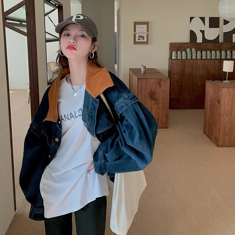 Denim Jacket Women's Korean-style Loose Spring and Autumn 2021 New Retro Style Design Sense Petite Top
Denim Jacket Women's Korean-style Loose Spring and Autumn 2021 New Retro Style Design Sense Petite Top