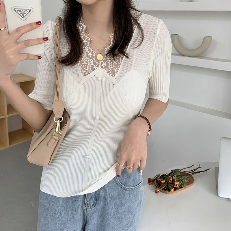 Summer Tees Top Mujer T-Shirts Slim Solid Color Blouses Women Clothes V-Neck Short Sleeves Tshirt Polyester Pullover Femme
Summer Tees Top Mujer T-Shirts Slim Solid Color Blouses Women Clothes V-Neck Short Sleeves Tshirt Polyester Pullover Femme