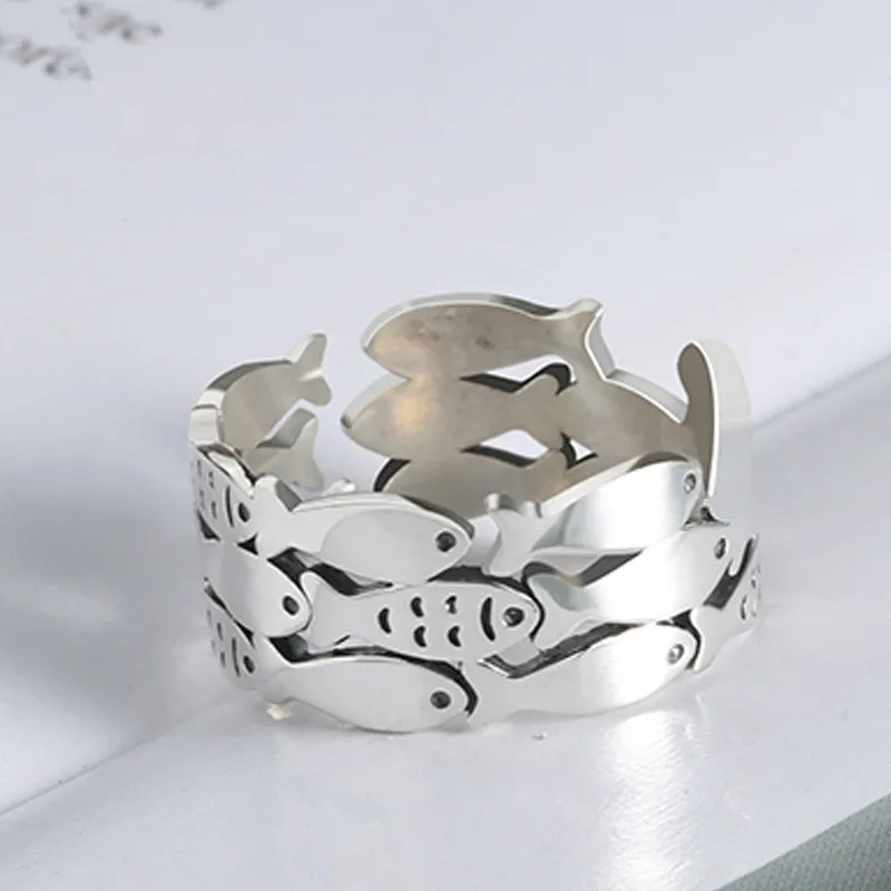925 Sterling Silver Fish Rings For Women Bijoux Femme Fashion Jewelry Anillos jz247
925 Sterling Silver Fish Rings For Women Bijoux Femme Fashion Jewelry Anillos jz247