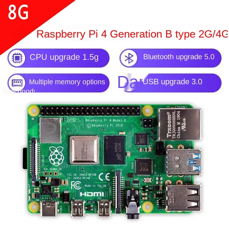 The 4th generation development board 4B 2G4G8G 4-core open source ARM motherboard small computer
The 4th generation development board 4B 2G4G8G 4-core open source ARM motherboard small computer