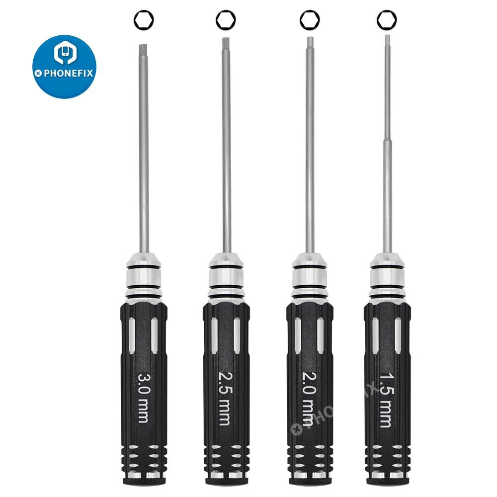 Hex Screwdriver Set 1.5/2/2.5/3mm White Steel Hexagon Screwdriver Wrench Tool Kit for RC Helicopter Drone Aircraft Model Repair
Hex Screwdriver Set 1.5/2/2.5/3mm White Steel Hexagon Screwdriver Wrench Tool Kit for RC Helicopter Drone Aircraft Model Repair