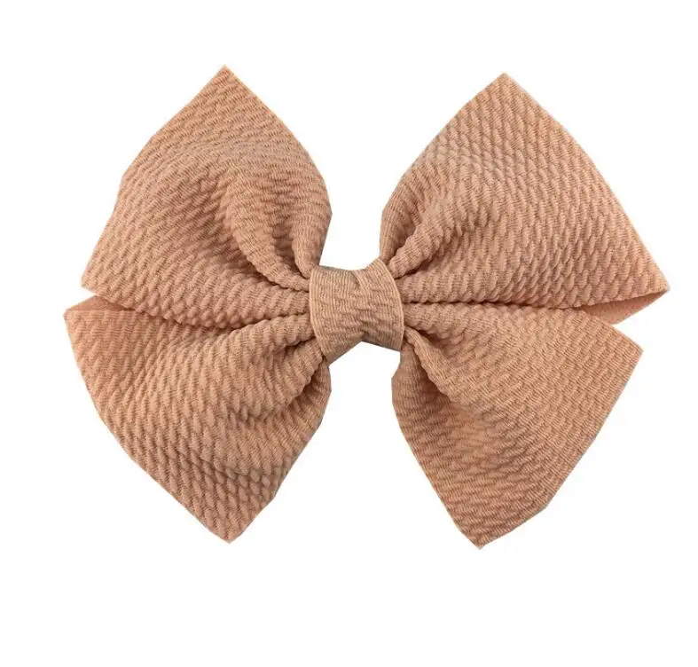 5pcs/lot Seersucker Waffle Hair Bow for girls 2020 New Arrival Kids Tie Band Headwear Accessories | Аксессуары для одежды