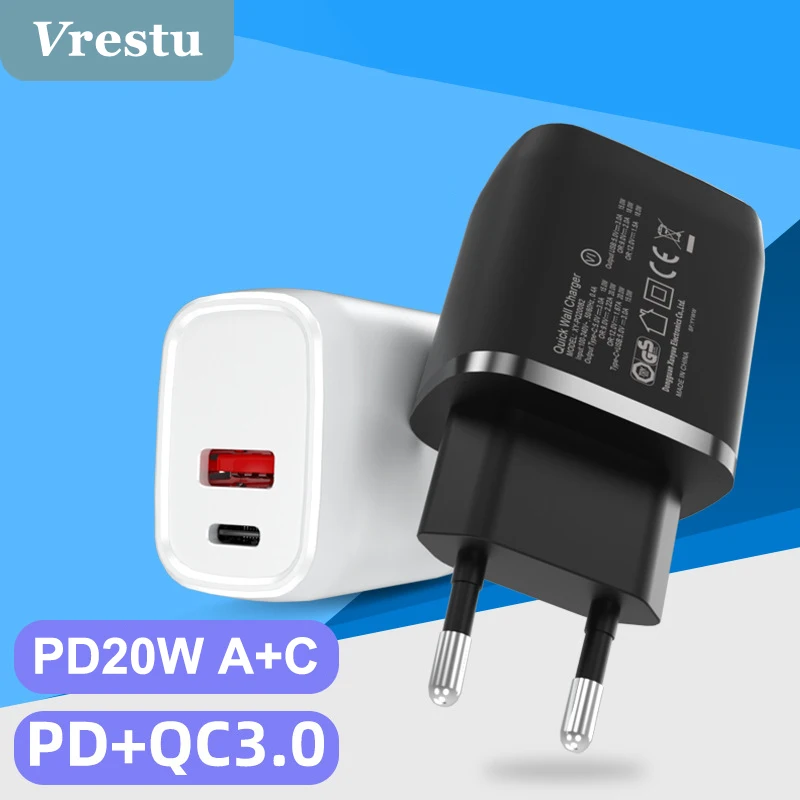 Hot Sale PD 20W USB Type C Charger Quick Charge 3.0 18W Mobile Phone Charger for iPhone Samsung Xiaomi Fast USB C Power Adapter
Hot Sale PD 20W USB Type C Charger Quick Charge 3.0 18W Mobile Phone Charger for iPhone Samsung Xiaomi Fast USB C Power Adapter