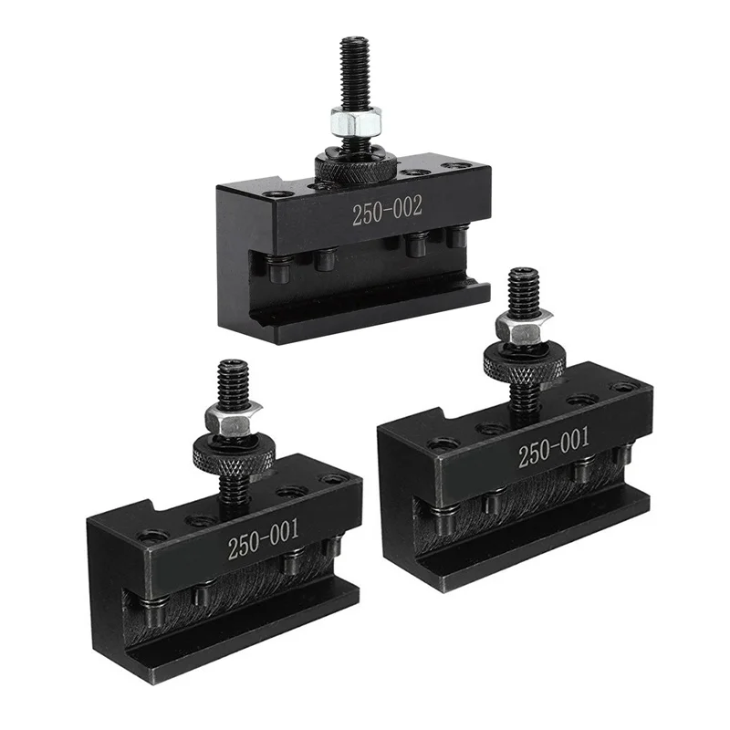 3 Pcs Quick Tool Change Holder Turning Facing Lathe Parting Blade, 2 Pcs 250-001 & 1 Pcs 250-002
3 Pcs Quick Tool Change Holder Turning Facing Lathe Parting Blade, 2 Pcs 250-001 & 1 Pcs 250-002