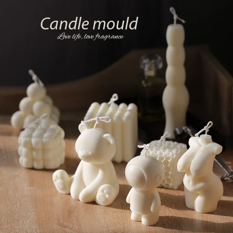 NEW 3D Cube Bear Heart Body Candle Silicone Molds Art Aromatherapy Plaster Handmade Soap Crafts Making Diy Gifts Home Decoration
NEW 3D Cube Bear Heart Body Candle Silicone Molds Art Aromatherapy Plaster Handmade Soap Crafts Making Diy Gifts Home Decoration