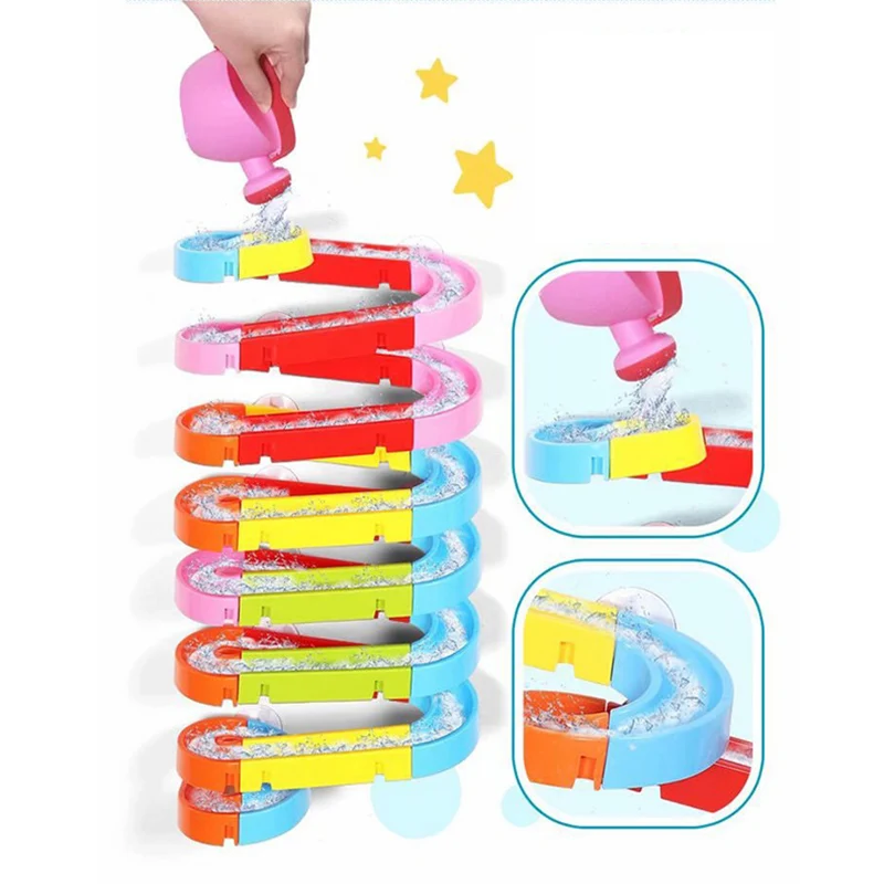 Bath Toys Baby Bathroom Duck DIY Track Bathtub Kids Play Water Games Tool Bathing Shower Wall Suction Set Bath Toy for Children
Bath Toys Baby Bathroom Duck DIY Track Bathtub Kids Play Water Games Tool Bathing Shower Wall Suction Set Bath Toy for Children