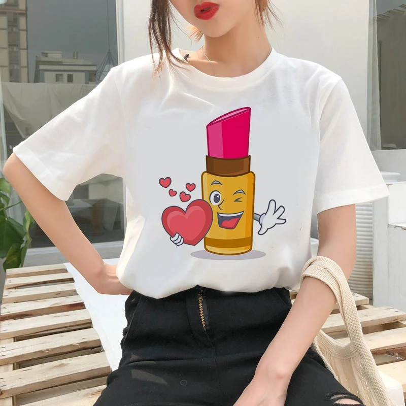 Women T Shirt Lipstick Doll Print Harajuku Ulzzang T-Shirt Female O-neck Summer Top Tees 90s Girl Graphic Fashion Woman Clothing
Women T Shirt Lipstick Doll Print Harajuku Ulzzang T-Shirt Female O-neck Summer Top Tees 90s Girl Graphic Fashion Woman Clothing