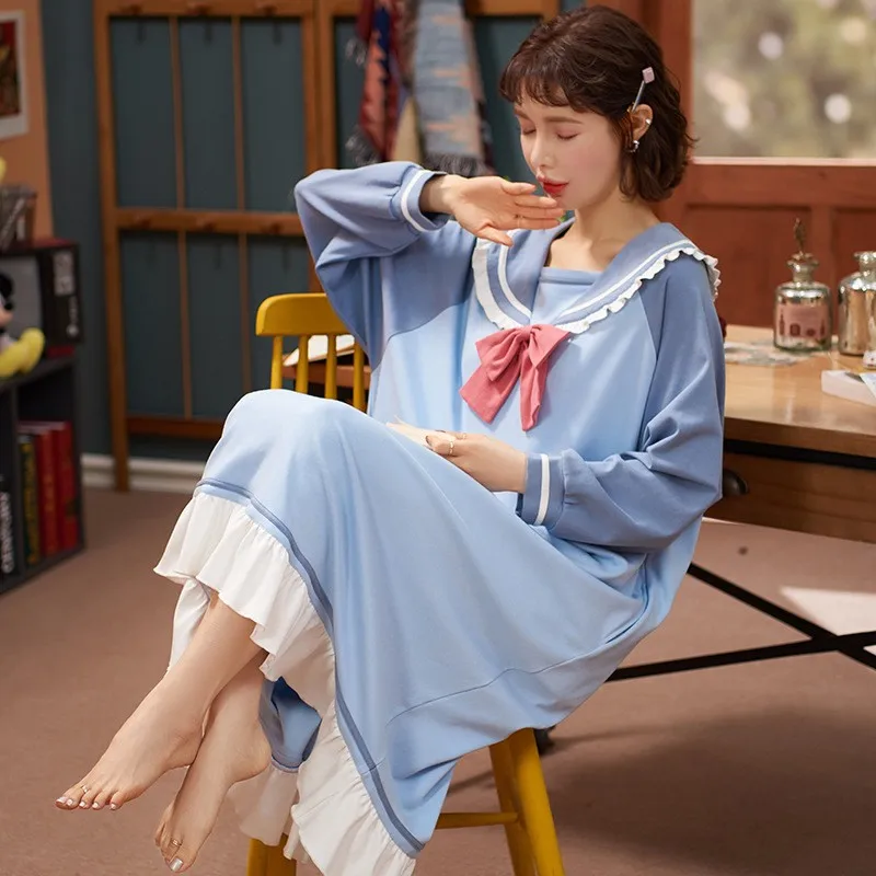 Nightdress Home Dressing Gown Female Sleepwear Intimate Lingerie Short Sleeve Nightgown Casual Summer New Cotton Homewear
Nightdress Home Dressing Gown Female Sleepwear Intimate Lingerie Short Sleeve Nightgown Casual Summer New Cotton Homewear