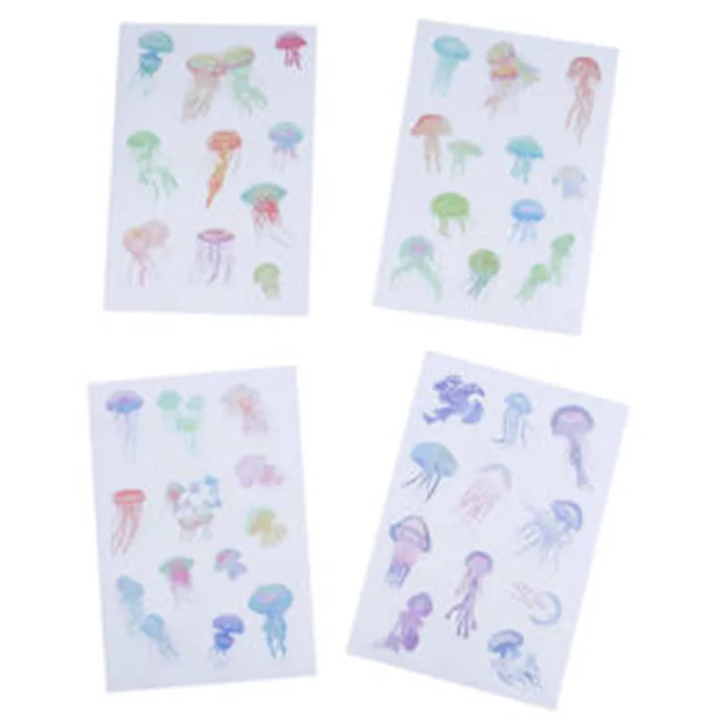 4Sheet/lot Korean Kawaii Creative Jellyfish Art Flakes Transparent Decorative Diary Gifts PVC Stickers School Stationery Set
4Sheet/lot Korean Kawaii Creative Jellyfish Art Flakes Transparent Decorative Diary Gifts PVC Stickers School Stationery Set