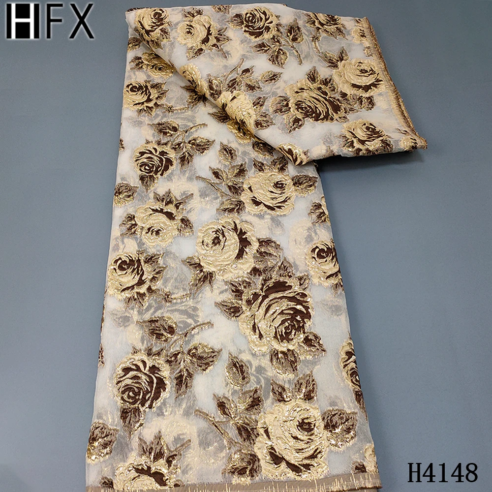 HFX High Quality Nigerian Embroidered Brocade Lace French Tull African Organza Lace Fabric Jacquard Fabric For Wedding F4148
HFX High Quality Nigerian Embroidered Brocade Lace French Tull African Organza Lace Fabric Jacquard Fabric For Wedding F4148