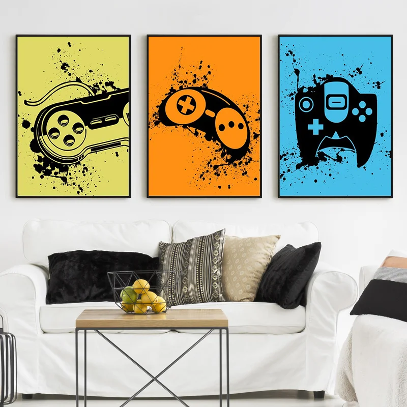 Abstract Black Color Gamepad Art Canvas Posters Print Painting on The Wall Home Decor Game Picture for Boys Bedroom Unframed
Abstract Black Color Gamepad Art Canvas Posters Print Painting on The Wall Home Decor Game Picture for Boys Bedroom Unframed