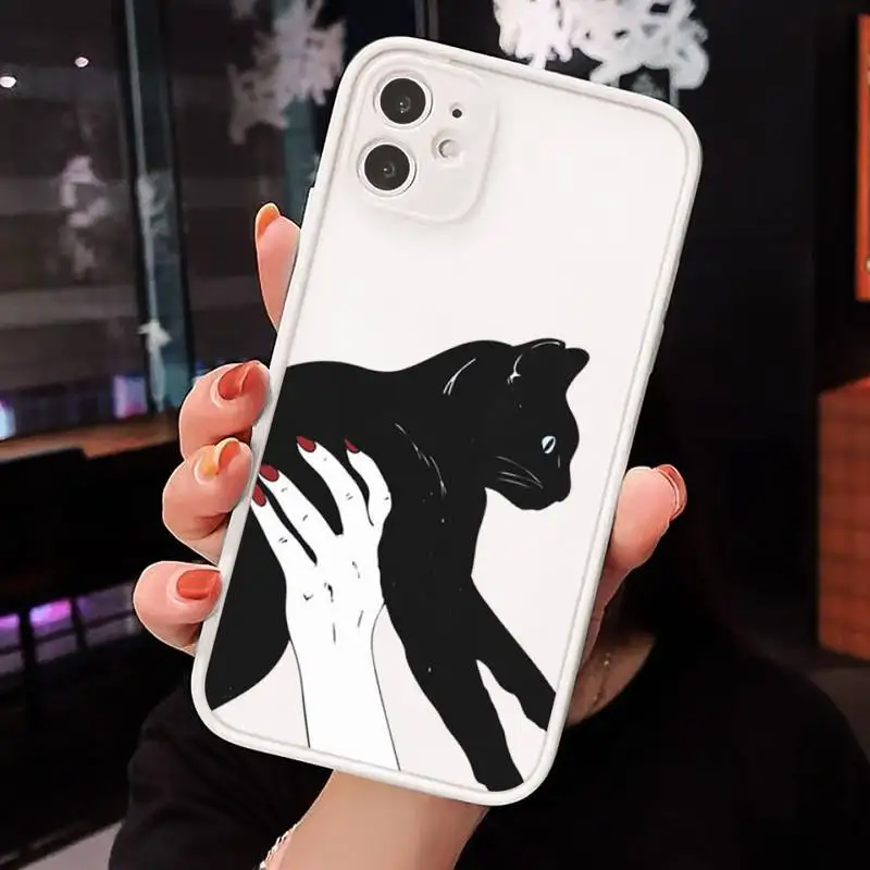 Lovely cartoon black cat animal Phone Cases matte transparent For iphone 7 8 11 12 plus mini x xs xr pro max cover
Lovely cartoon black cat animal Phone Cases matte transparent For iphone 7 8 11 12 plus mini x xs xr pro max cover