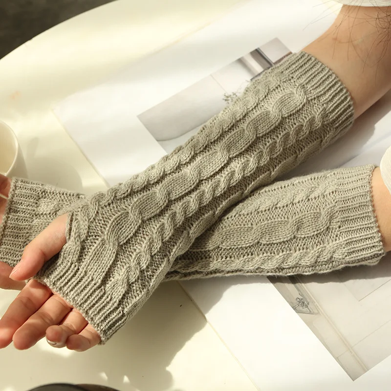 Winter Long Glove Knitted Fingerless Gloves Men Women Thicken Warm Soft Outdoor Sports Stretchy Mittens Arm Sleeve
Winter Long Glove Knitted Fingerless Gloves Men Women Thicken Warm Soft Outdoor Sports Stretchy Mittens Arm Sleeve