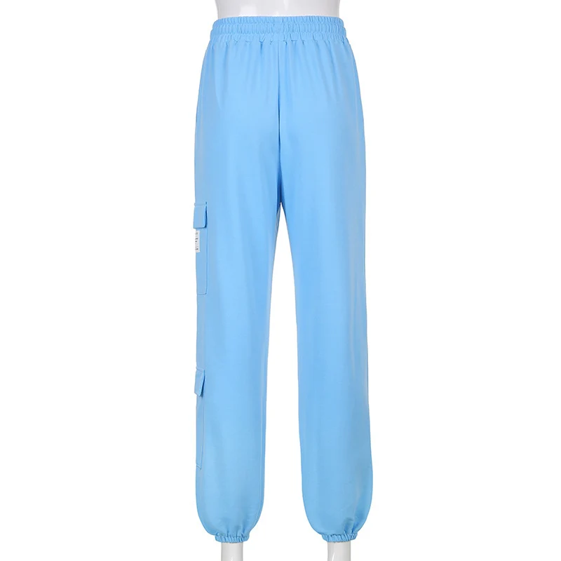 Cute Fashion SML Slim Pocket High Waist Elastic Waist Drawstring Woman Casual Straight Pants Lady Ankle-tied Trousers Streetwear
Cute Fashion SML Slim Pocket High Waist Elastic Waist Drawstring Woman Casual Straight Pants Lady Ankle-tied Trousers Streetwear