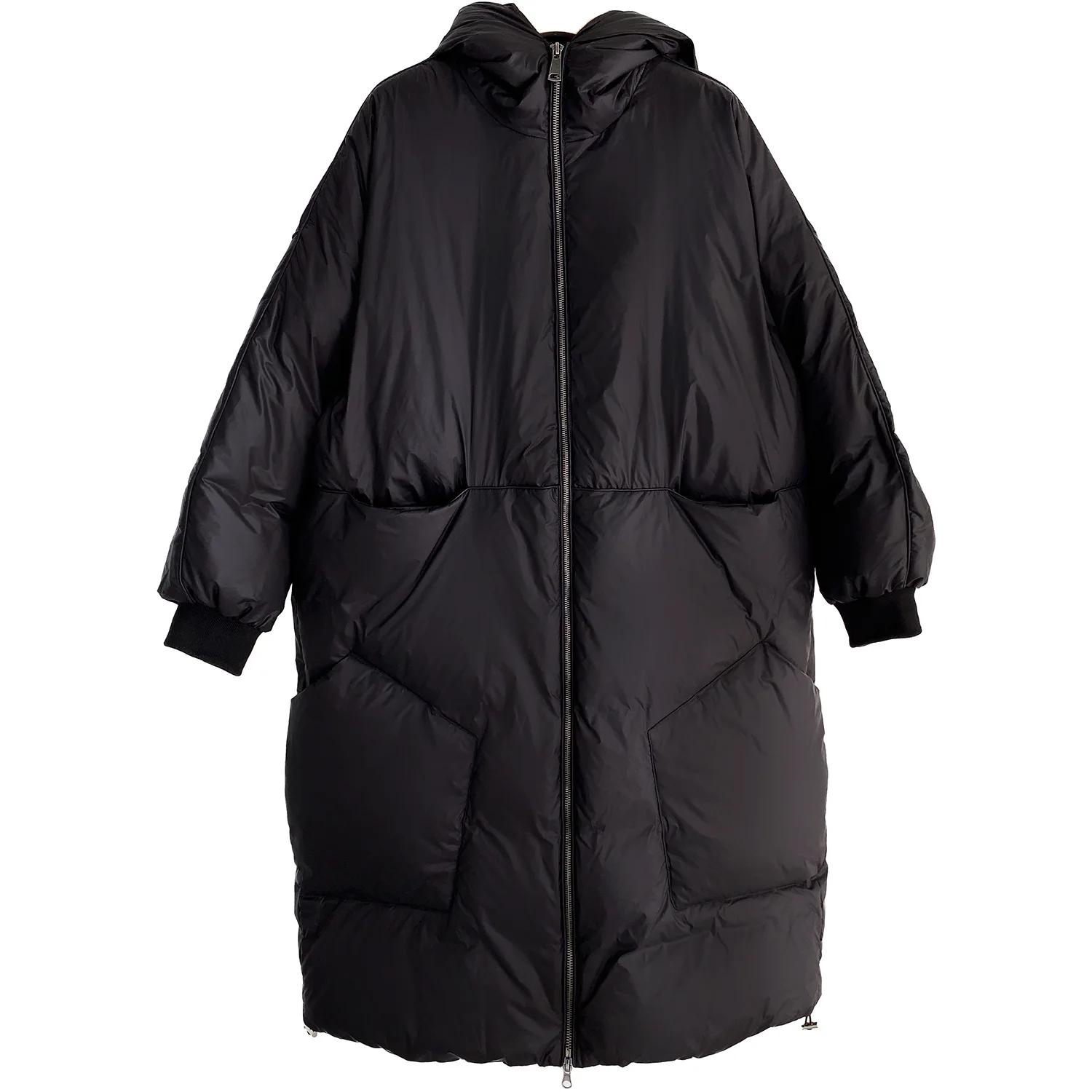 Korean pure color hooded simple outline large pocket women's white duck down thickened down jacket
Korean pure color hooded simple outline large pocket women's white duck down thickened down jacket