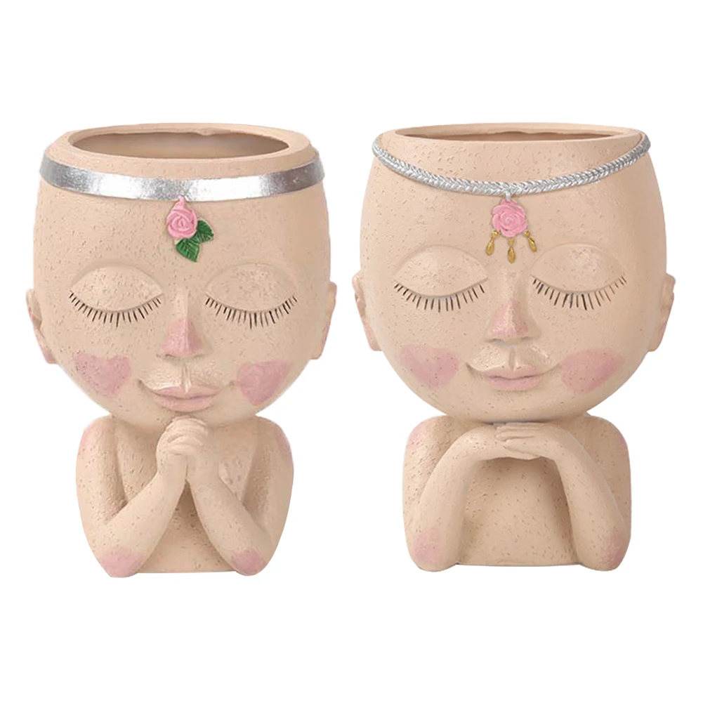 Girl Resin Flower Pot Girl Face Head Figurine Resin Flower Pot Statue Sculpture Garden Plant Container Home Desktop Tabletop
Girl Resin Flower Pot Girl Face Head Figurine Resin Flower Pot Statue Sculpture Garden Plant Container Home Desktop Tabletop