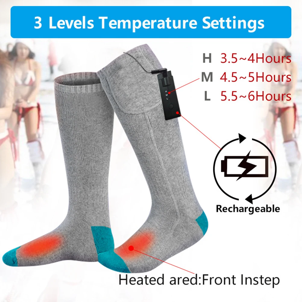 1 пара теплых чулок плотные перезаряжаемые носки для путешествий катания на