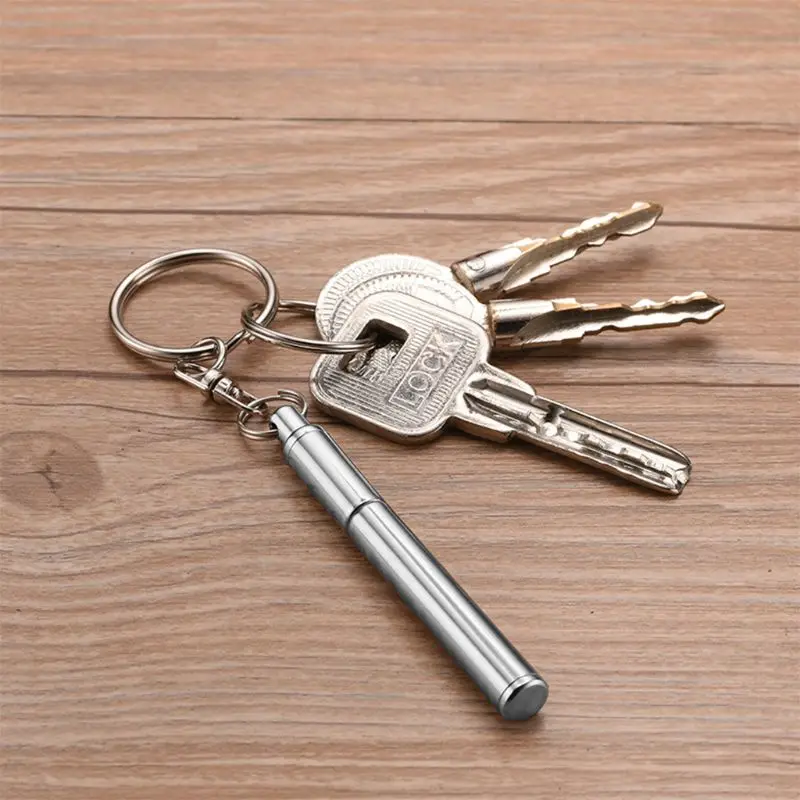 Portable Key Ring Stainless Steel Telescopic Pen Telescoping Ballpoint Pens Keychain Tool R2JF
Portable Key Ring Stainless Steel Telescopic Pen Telescoping Ballpoint Pens Keychain Tool R2JF