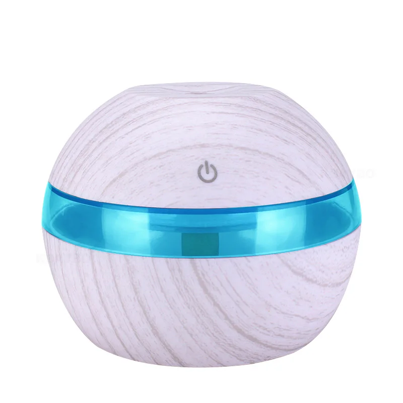 

KBAYBO 300ML aromatherapy essential oil diffuser electric sprayer white wood grain ultrasonic air humidifier 7 color LED lights