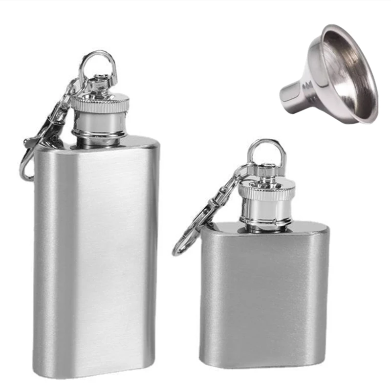 Portable Mini Hip Flask 2Ounce Whisky Vodka + Funnel Stainless Steel Hip Flask Camping Keychain Rectangle Flagon Men's Gift
Portable Mini Hip Flask 2Ounce Whisky Vodka + Funnel Stainless Steel Hip Flask Camping Keychain Rectangle Flagon Men's Gift
