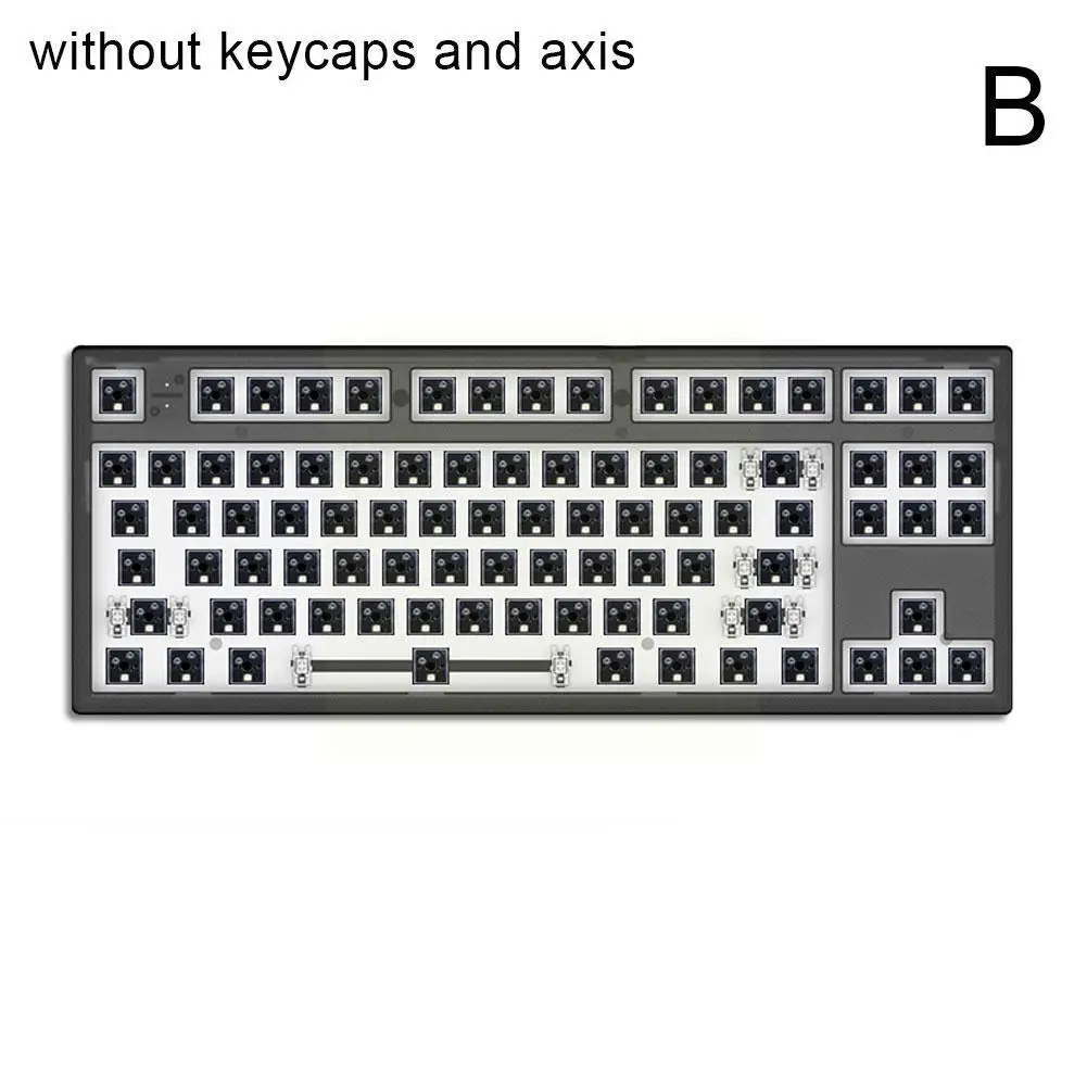 

Для Flcmmk Mk870 Diy 87 клавиш механическая клавиатура комплект Wk Одиночная Rgb раскладка режим клавиатуры проводная клавиатура 80% S7k0