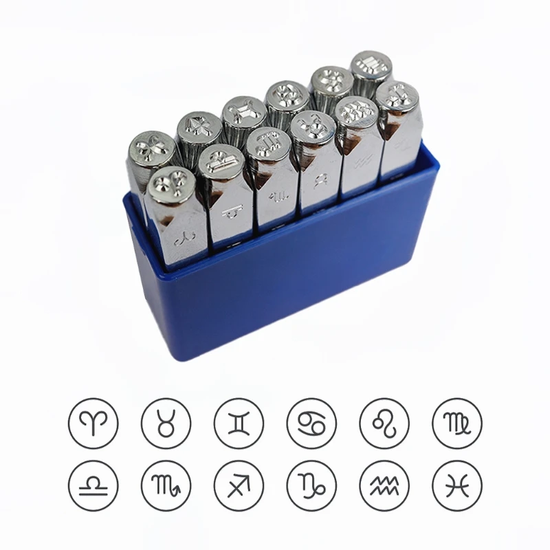 Y4QB 12 Pieces Constellation Stamp Set Industrial Grade Hardened Titanium Steel Characters for Imprinting Metal Plastic
Y4QB 12 Pieces Constellation Stamp Set Industrial Grade Hardened Titanium Steel Characters for Imprinting Metal Plastic