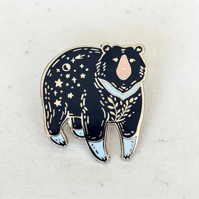 Creativity Cartoon Moon Star Meteor Black Bear Enamel Pin Badge Brooch lapel Pin Men Women Party Jewelry Gifts For Children
Creativity Cartoon Moon Star Meteor Black Bear Enamel Pin Badge Brooch lapel Pin Men Women Party Jewelry Gifts For Children