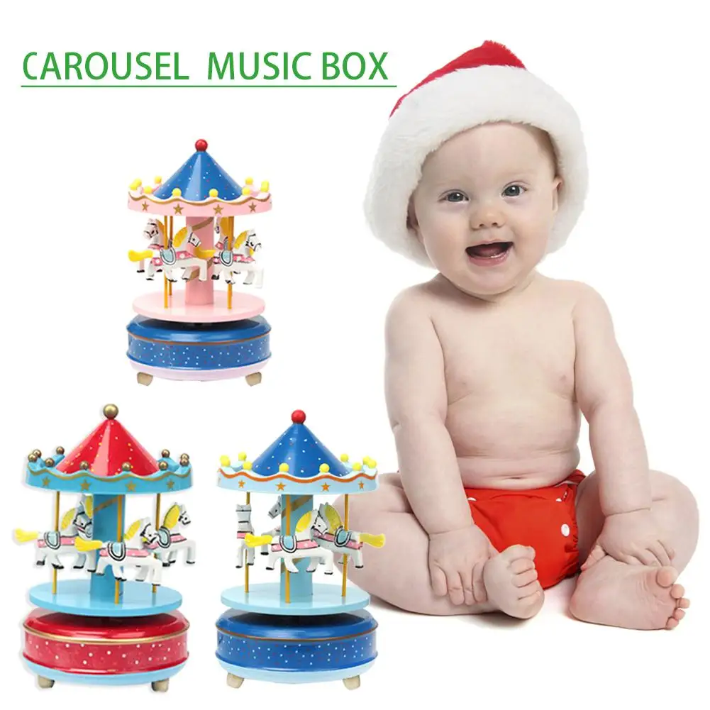 Merry-go-круглые музыкальные шкатулки игрушка Геометрическая музыка украшение