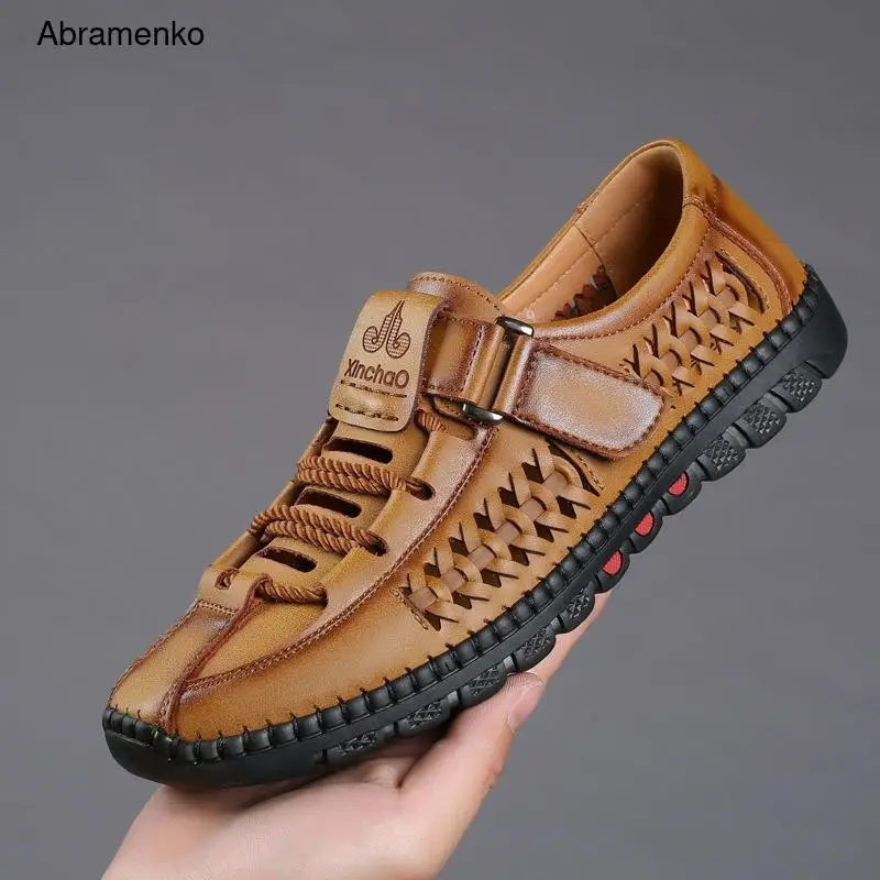 Summer Men Leather Sandals Business Casual Shoes Men Outdoor Beach Sandals Roman Summer Men's Water Shoes Size 38-47
Summer Men Leather Sandals Business Casual Shoes Men Outdoor Beach Sandals Roman Summer Men's Water Shoes Size 38-47