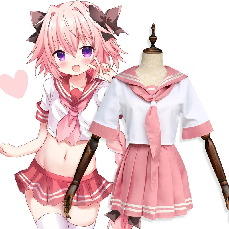 Fate/Grand Order Fate Apocrypha Rider Astolfo Cosplay JK школьная форма, матросский костюм, женский причудливый
Fate/Grand Order Fate Apocrypha Rider Astolfo Cosplay JK школьная форма, матросский костюм, женский причудливый