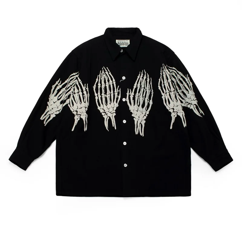 New 2021 Men luxurious WACKO MARIA Jean Skull hand Fashion cotton Casual Shirts Shirt high Pocket Long-sleeves S 2XL #A222
New 2021 Men luxurious WACKO MARIA Jean Skull hand Fashion cotton Casual Shirts Shirt high Pocket Long-sleeves S 2XL #A222
