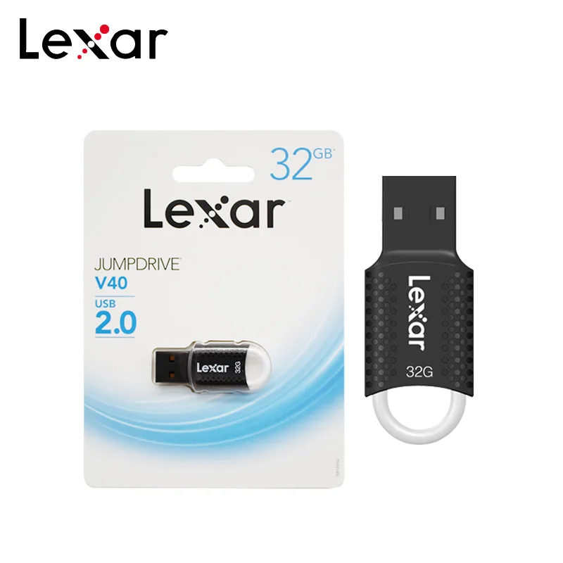 USB 2 0 100% оригинал Lexar V40 флэш накопитель Высокая скорость 16 ГБ 32 Флешка Мини U диск