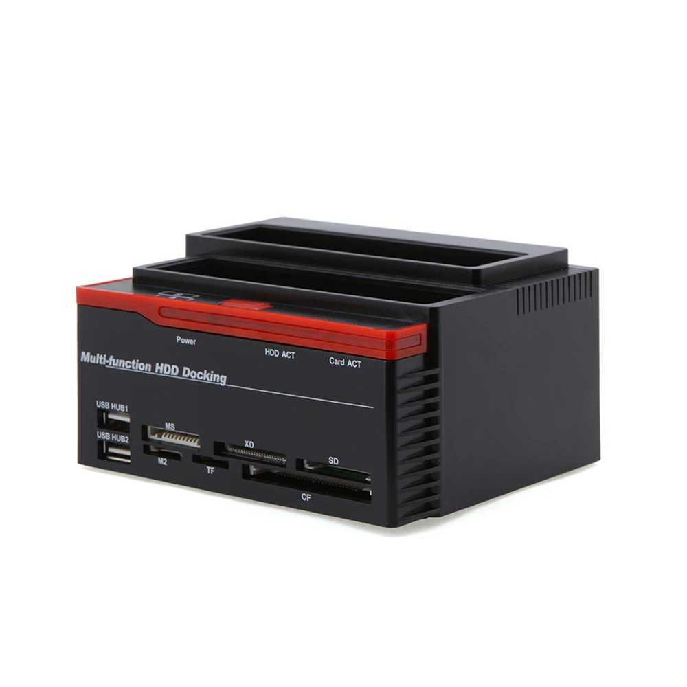 SATA USB2.0 Card Reader All In 1 HDD Docking Station External HDD Box 2.5" 3.5" IDE Two External Storage Enclosure for Computer
SATA USB2.0 Card Reader All In 1 HDD Docking Station External HDD Box 2.5" 3.5" IDE Two External Storage Enclosure for Computer