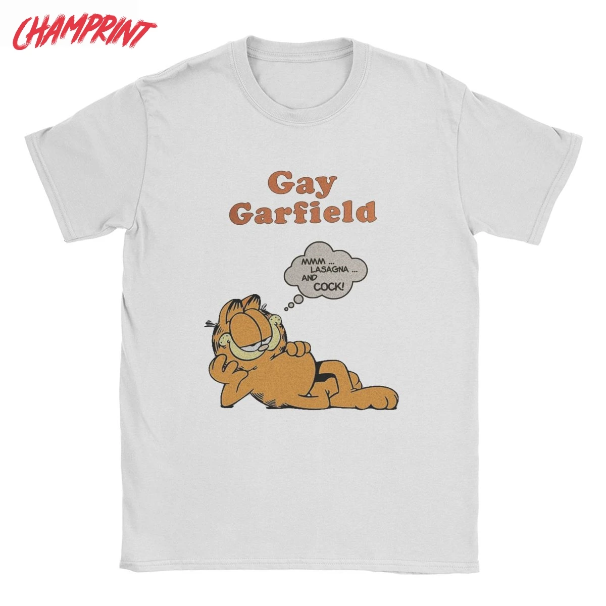 Футболка мужская Garfield Fun 100% хлопок с коротким рукавом круглым вырезом рисунком