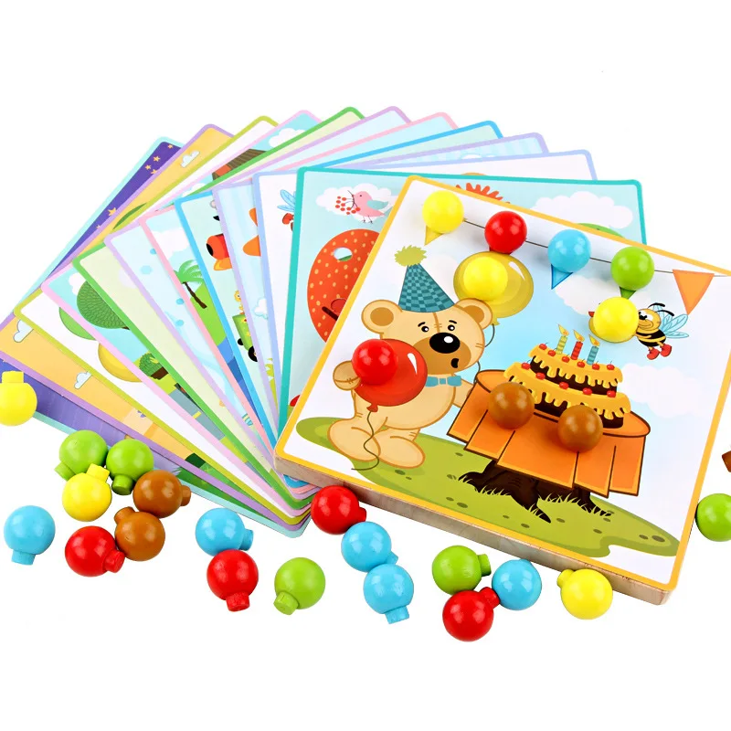 Wooden Creative Colorful Mushroom Nails Children's Early Teaching Puzzle Clever Nail Plug Board Puzzle Toys
Wooden Creative Colorful Mushroom Nails Children's Early Teaching Puzzle Clever Nail Plug Board Puzzle Toys