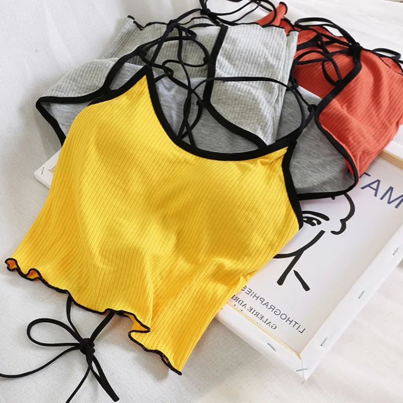 Tops Women Halter Backless Bandage Sexy Crop Tops Women Cotton Seamless Underwear Padded Tank Crop Top For Women
Tops Women Halter Backless Bandage Sexy Crop Tops Women Cotton Seamless Underwear Padded Tank Crop Top For Women
