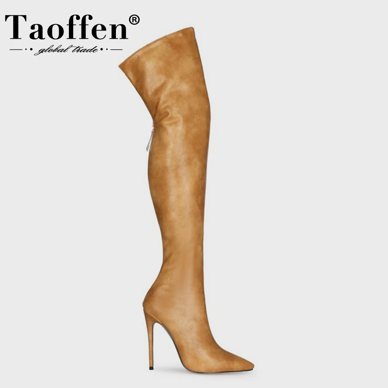 Taoffen Size 34-43 Women'S Shoes Over The Knee Boots Stilleto High Heels Fashion Winter Autumn Long Boot Ladies Footwear
Taoffen Size 34-43 Women'S Shoes Over The Knee Boots Stilleto High Heels Fashion Winter Autumn Long Boot Ladies Footwear