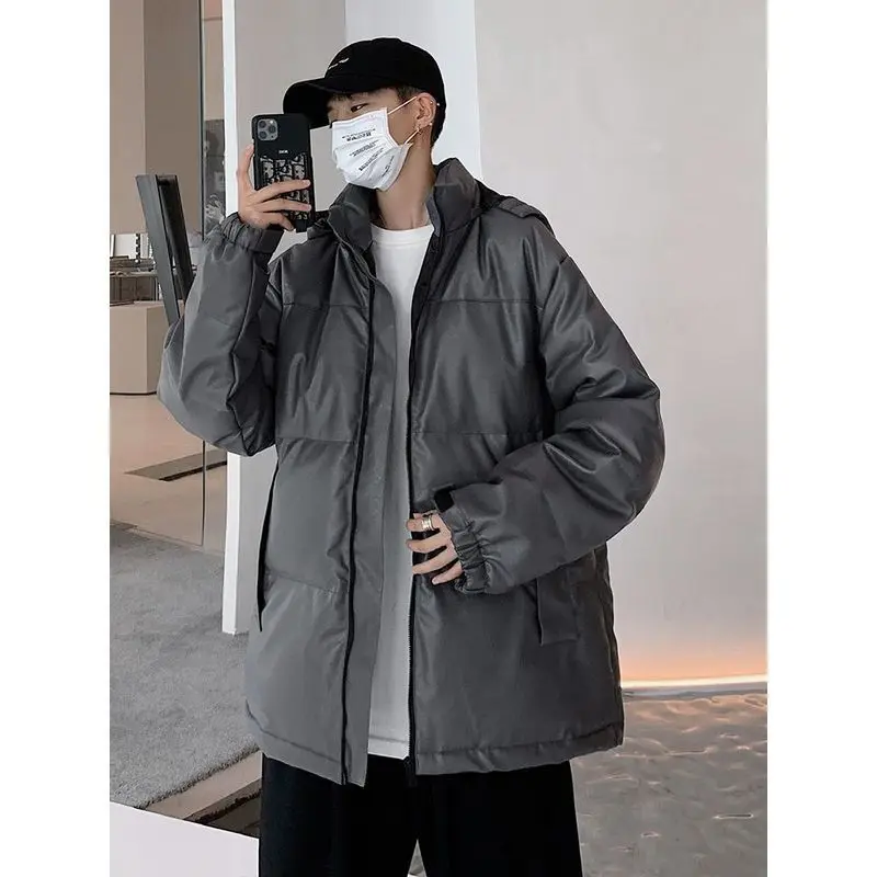 Harajuku down jacket men pu leather thickened warm jacket winter new Hong Kong style fashion preppy cargo mid-leng coat trend
Harajuku down jacket men pu leather thickened warm jacket winter new Hong Kong style fashion preppy cargo mid-leng coat trend