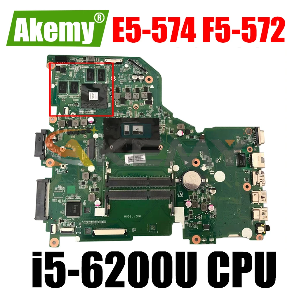 For ACER Aspire E5-574 F5-572 i5-6200U Notebook Motherboard DA0ZRWMB6G0 SR2EY N16V-GM-B1 DDR3 Mainboard
For ACER Aspire E5-574 F5-572 i5-6200U Notebook Motherboard DA0ZRWMB6G0 SR2EY N16V-GM-B1 DDR3 Mainboard