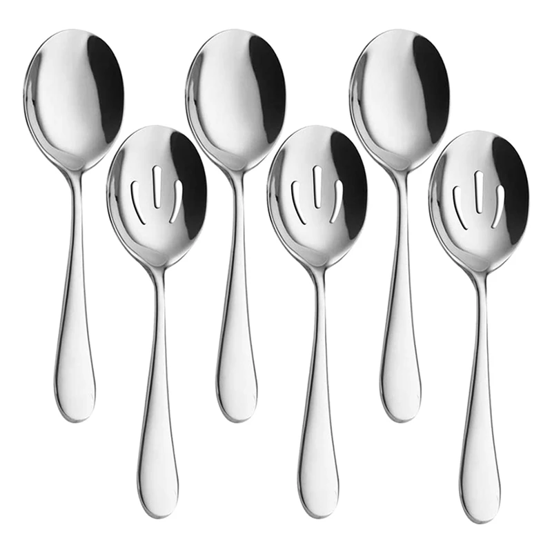 Stainless Steel Spoons and Slotted Serving Spoons Set,Spoons Set for Buffet Can Banquet Cooking Kitchen Basics
Stainless Steel Spoons and Slotted Serving Spoons Set,Spoons Set for Buffet Can Banquet Cooking Kitchen Basics