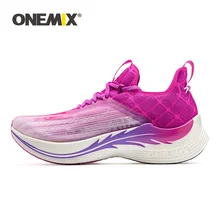 ONEMIX NEW Carbon Plate Marathon Running Racing Shoes Lovers Road Running Shoes Shock-Relief Ultra-Light Rebound Gym Sneakers