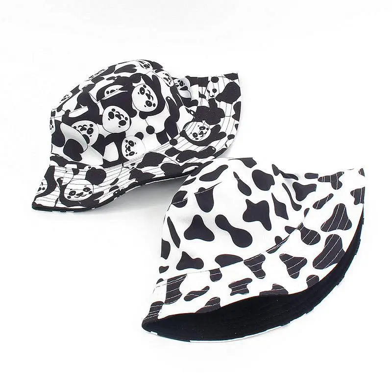 New Fashion Cow Print Hat White Black Bucket Hat Reversible Fisherman Caps Summer Hats For Women Gorras
New Fashion Cow Print Hat White Black Bucket Hat Reversible Fisherman Caps Summer Hats For Women Gorras