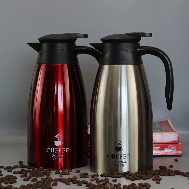 Large Stainless Steel Thermal Bottle Coffee Carafe-2L Double Wall Insulated Vacuum Flasks Thermos Jug Water Pot Travel Children
Large Stainless Steel Thermal Bottle Coffee Carafe-2L Double Wall Insulated Vacuum Flasks Thermos Jug Water Pot Travel Children